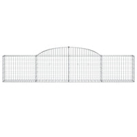 Arched Gabion Baskets 2 pcs 300x30x60/80 cm Galvanised Iron