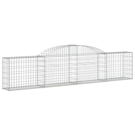 Arched Gabion Baskets 4 pcs 300x30x60/80 cm Galvanised Iron