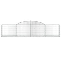 Arched Gabion Baskets 4 pcs 300x30x60/80 cm Galvanised Iron