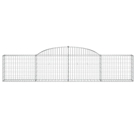 Arched Gabion Baskets 4 pcs 300x30x60/80 cm Galvanised Iron