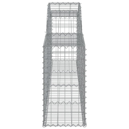 Arched Gabion Baskets 4 pcs 300x30x60/80 cm Galvanised Iron