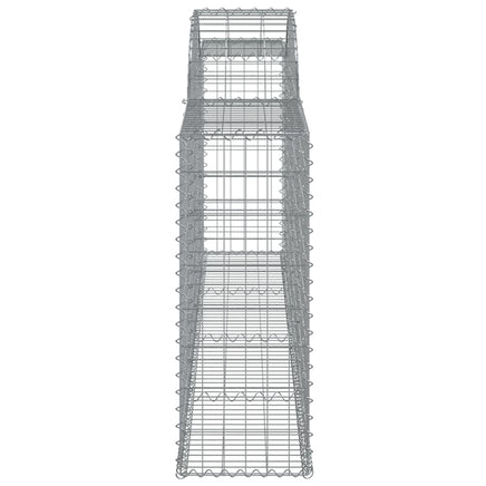 Arched Gabion Baskets 3 pcs 300x30x80/100 cm Galvanised Iron
