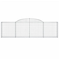 Arched Gabion Baskets 4 pcs 300x30x80/100 cm Galvanised Iron