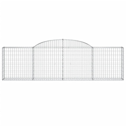 Arched Gabion Baskets 4 pcs 300x30x80/100 cm Galvanised Iron