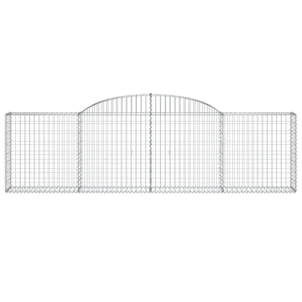 Arched Gabion Baskets 5 pcs 300x30x80/100 cm Galvanised Iron