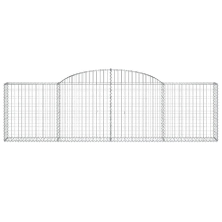 Arched Gabion Baskets 6 pcs 300x30x80/100 cm Galvanised Iron