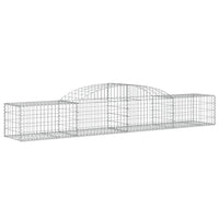 Arched Gabion Baskets 4 pcs 300x50x40/60 cm Galvanised Iron