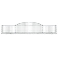 Arched Gabion Baskets 4 pcs 300x50x40/60 cm Galvanised Iron