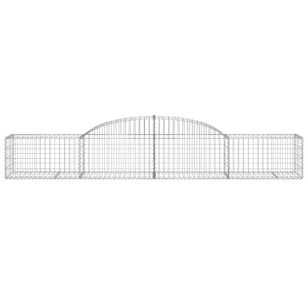 Arched Gabion Baskets 4 pcs 300x50x40/60 cm Galvanised Iron