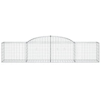 Arched Gabion Baskets 2 pcs 300x50x60/80 cm Galvanised Iron