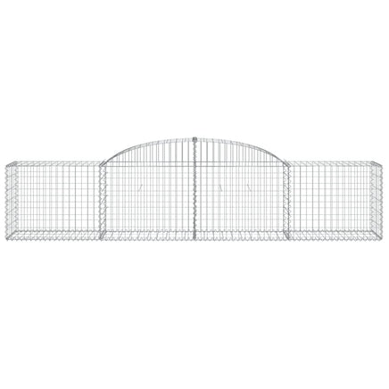Arched Gabion Baskets 4 pcs 300x50x60/80 cm Galvanised Iron