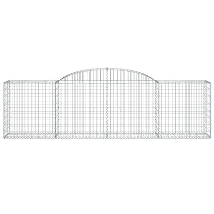 Arched Gabion Baskets 3 pcs 300x50x80/100 cm Galvanised Iron