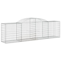 Arched Gabion Baskets 5 pcs 300x50x80/100 cm Galvanised Iron