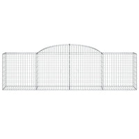 Arched Gabion Baskets 5 pcs 300x50x80/100 cm Galvanised Iron