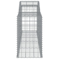 Arched Gabion Baskets 5 pcs 300x50x80/100 cm Galvanised Iron