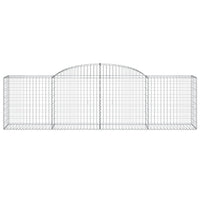 Arched Gabion Baskets 6 pcs 300x50x80/100 cm Galvanised Iron