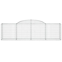 Arched Gabion Baskets 7 pcs 300x50x80/100 cm Galvanised Iron