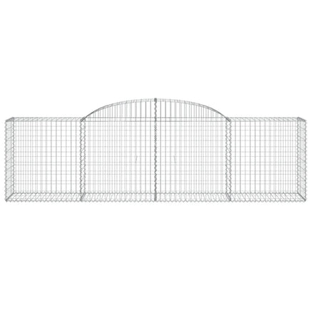 Arched Gabion Baskets 7 pcs 300x50x80/100 cm Galvanised Iron