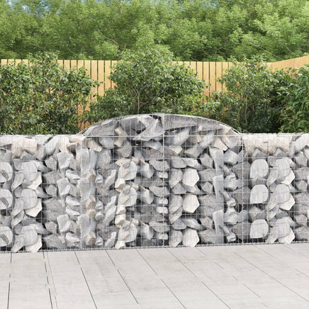 Arched Gabion Baskets 5 pcs 300x50x100/120 cm Galvanised Iron