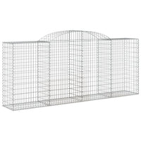 Arched Gabion Baskets 2 pcs 300x50x120/140 cm Galvanised Iron