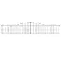 Arched Gabion Baskets 2 pcs 400x30x60/80 cm Galvanised Iron
