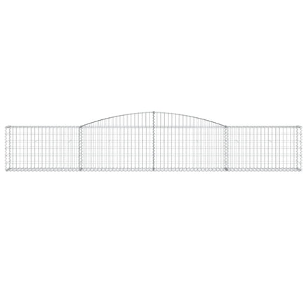 Arched Gabion Baskets 2 pcs 400x30x60/80 cm Galvanised Iron