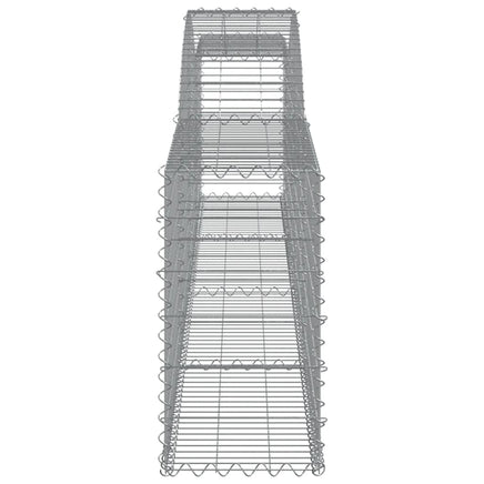 Arched Gabion Baskets 2 pcs 400x30x60/80 cm Galvanised Iron