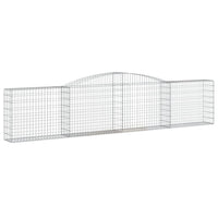 Arched Gabion Baskets 2 pcs 400x30x80/100 cm Galvanised Iron