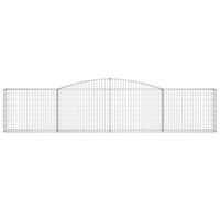 Arched Gabion Baskets 6 pcs 400x30x80/100 cm Galvanised Iron