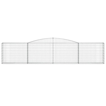Arched Gabion Baskets 6 pcs 400x30x80/100 cm Galvanised Iron
