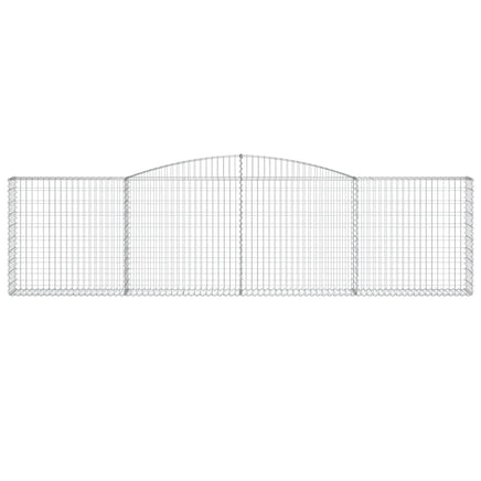 Arched Gabion Baskets 3 pcs 400x30x100/120 cm Galvanised Iron