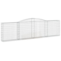 Arched Gabion Baskets 4 pcs 400x30x100/120 cm Galvanised Iron