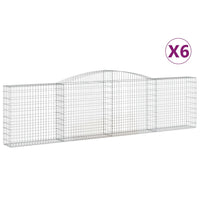 Arched Gabion Baskets 6 pcs 400x30x100/120 cm Galvanised Iron
