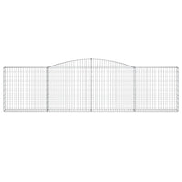 Arched Gabion Baskets 6 pcs 400x30x100/120 cm Galvanised Iron