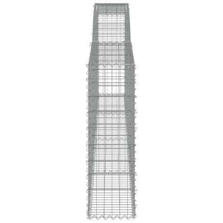 Arched Gabion Baskets 6 pcs 400x30x100/120 cm Galvanised Iron