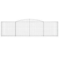 Arched Gabion Baskets 7 pcs 400x30x100/120 cm Galvanised Iron