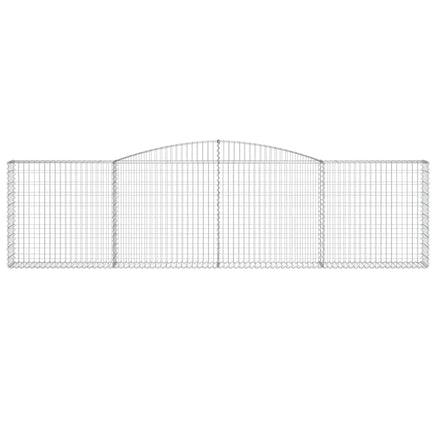Arched Gabion Baskets 7 pcs 400x30x100/120 cm Galvanised Iron