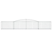Arched Gabion Baskets 3 pcs 400x50x60/80 cm Galvanised Iron