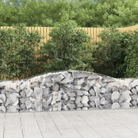 Arched Gabion Baskets 3 pcs 400x50x60/80 cm Galvanised Iron