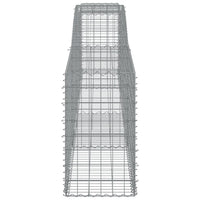 Arched Gabion Baskets 4 pcs 400x50x80/100 cm Galvanised Iron