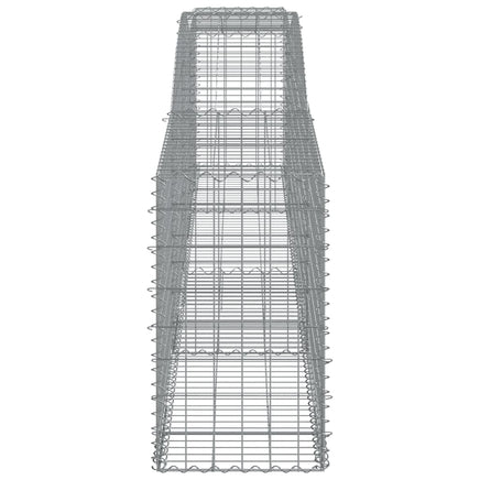 Arched Gabion Baskets 4 pcs 400x50x80/100 cm Galvanised Iron