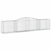 Arched Gabion Baskets 8 pcs 400x50x80/100 cm Galvanised Iron