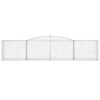 Arched Gabion Baskets 8 pcs 400x50x80/100 cm Galvanised Iron
