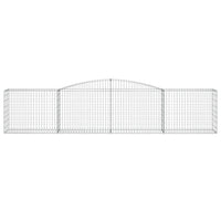 Arched Gabion Baskets 9 pcs 400x50x80/100 cm Galvanised Iron