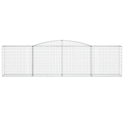 Arched Gabion Baskets 2 pcs 400x50x100/120 cm Galvanised Iron