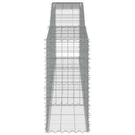 Arched Gabion Baskets 2 pcs 400x50x100/120 cm Galvanised Iron