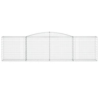 Arched Gabion Baskets 4 pcs 400x50x100/120 cm Galvanised Iron