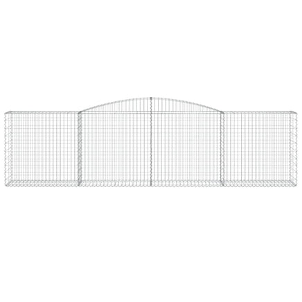 Arched Gabion Baskets 4 pcs 400x50x100/120 cm Galvanised Iron