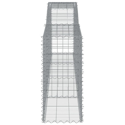 Arched Gabion Baskets 7 pcs 400x50x100/120 cm Galvanised Iron