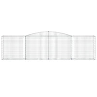 Arched Gabion Baskets 9 pcs 400x50x100/120 cm Galvanised Iron